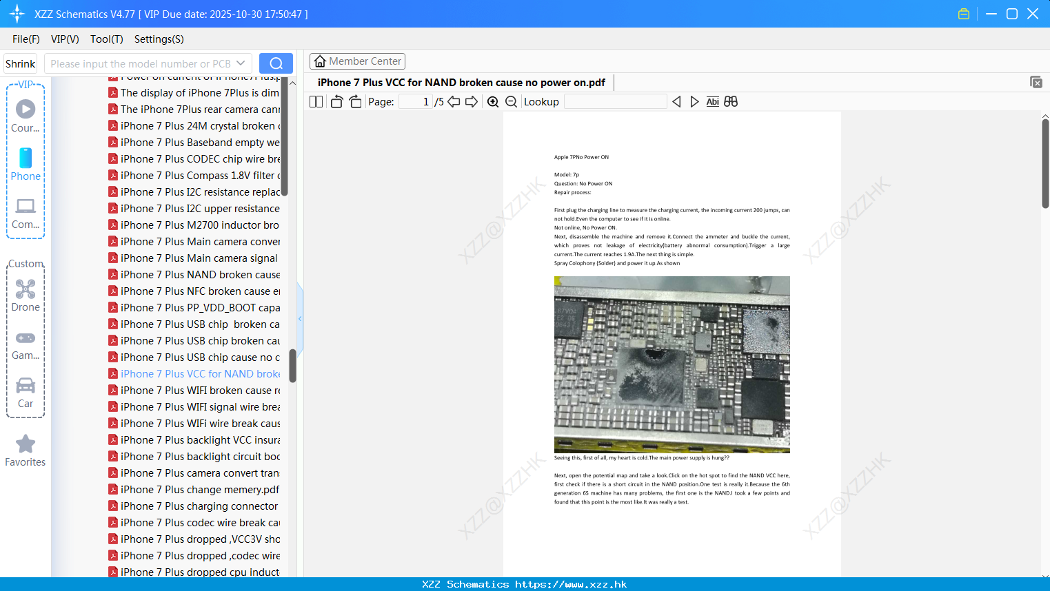 IPhone 7 Plus VCC For NAND Broken Cause No Power On